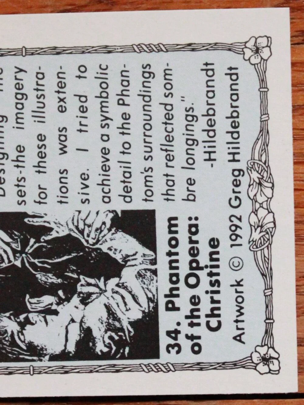 Vintage Greg Hilderbrandt (w/ Comic Images) 1992 Trading Card